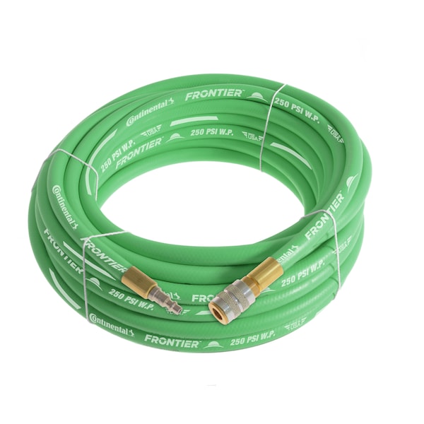 Continental 3/8" x 100' Green EPDM Air Hose, 300 PSI, 3/8" Ind